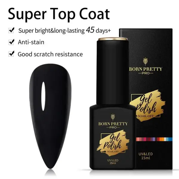Milky Pink Rubber Base Gel Nail Polish – Glitter 15ml UV LED - 03 Super Top Coat