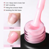 Milky Pink Rubber Base Gel Nail Polish – Glitter 15ml UV LED