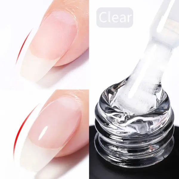 Milky Pink Rubber Base Gel Nail Polish – Glitter 15ml UV LED - Builder Base Gel