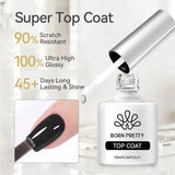 BORN PRETTY Super Top Coat and Base Gel Nail Polish for Gel Polish Semi-permanent Varnish Rubber Top Coat 10ml Nail