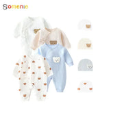 Thick Cotton Baby Bodysuit – Warm Winter One-Piece for Newborn Boys & Girls (0–6M)