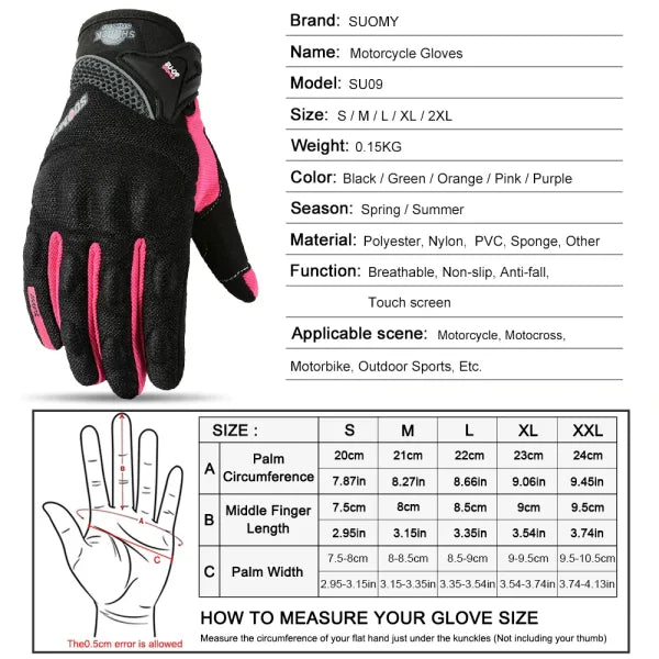 Breathable Full-Finger Motorcycle Racing Gloves – Anti-Skid & Durable - Himpall
