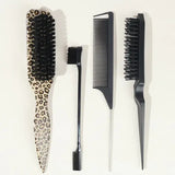 Bristle Slick Back for S Hair Brushleek Ponytail Bun and Edges - 4pcs