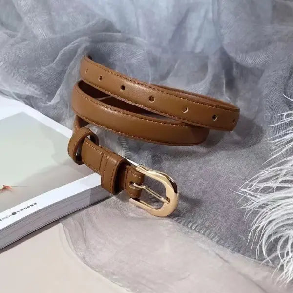 Brown Belt Fashion Accessory Summer Versatile Casual Style