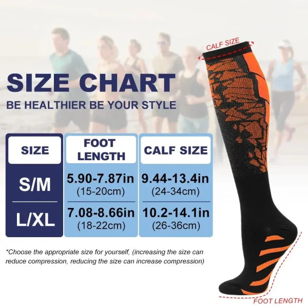 Calf Support Compression Sports Socks for Running Nurses and Flight - Himpall