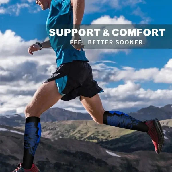 Calf Support Compression Sports Socks for Running Nurses and Flight - Himpall