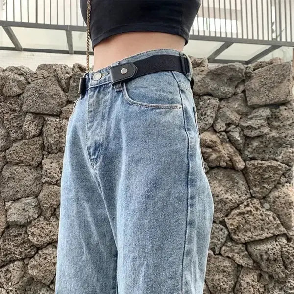 Invisible Belt Canvas Adjustable Elastic Knitted Secure Comfort Fit
