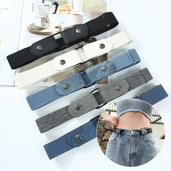 Invisible Belt Canvas Adjustable Elastic Knitted Secure Comfort Fit