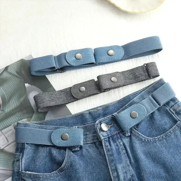 Invisible Belt Canvas Adjustable Elastic Knitted Secure Comfort Fit