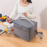 Oxford Cloth Insulated Lunch Box Bag with Shoulder Strap