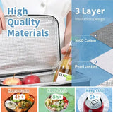 Oxford Cloth Insulated Lunch Box Bag with Shoulder Strap