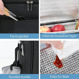 Oxford Cloth Insulated Lunch Box Bag with Shoulder Strap