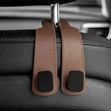 Car Headrest Hooks Hanger for Bags Seat Back Organizer Holder Clips Auto Fastener Hooks Car St - brown 1 pcs