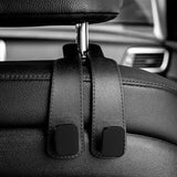 Car Seat Back Bag Headrest Hooks Hanger - black 1 pcs