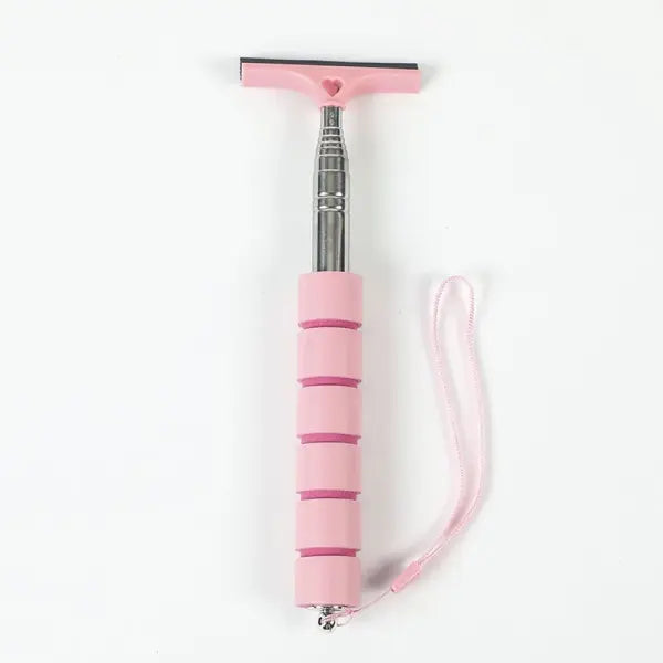 Multi Functional Rearview Mirror Wiper Stainless Steel Mist Remover - pink