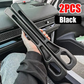 Car Seat Gap Filler Strip – Leak-Proof Side Seam Plug for All Car Models Wallet & Phone Holder - 2PCS Black