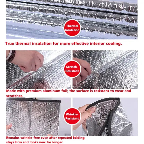 Car Sun Visor Set Heat Insulating Material Complete Protection - 140x70