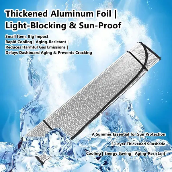 Car Sun Visor Set Heat Insulating Material Complete Protection - 140x70