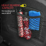 Car Trunk Mesh Organizer Car Tail Storage Net Seat Back Pocket Universal Trunk Bag Auto Magic Tape Network Interior