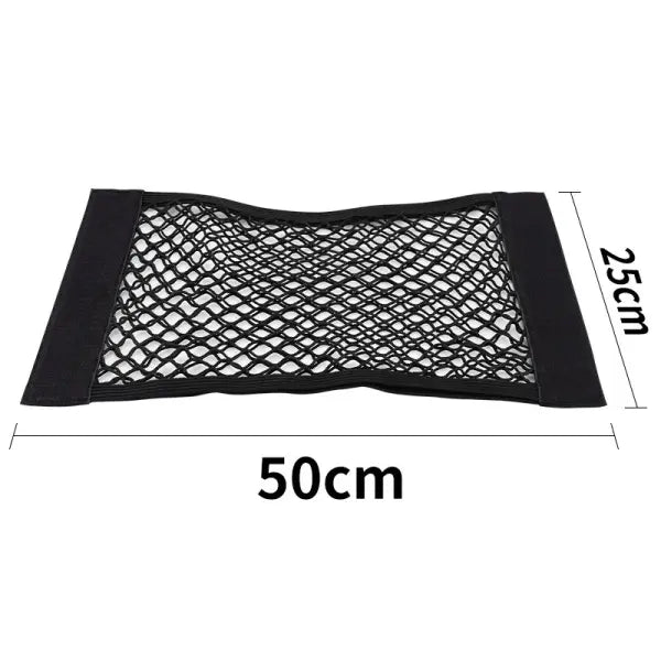 Car Trunk Mesh Organizer Car Tail Storage Net Seat Back Pocket Universal Trunk Bag Auto Magic Tape Network Interior