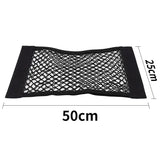 Car Trunk Mesh Organizer Car Tail Storage Net Seat Back Pocket Universal Trunk Bag Auto Magic Tape Network Interior