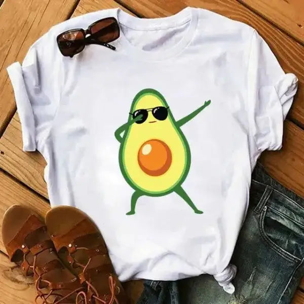 Cartoon Avocado T-Shirt for Trendy and Quirky Avocado Apparel - Himpall