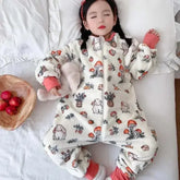 Cartoon Flannel Fleece Children Baby Sleepwear Warm Winter Clothes Toddler Sleep Clothing Pajamas For Girls Boys Kids