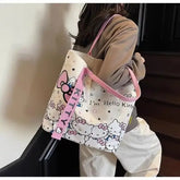 Takara Tomy Hello Kitty Shoulder Canvas Bag Anime Large Capacity Handbag