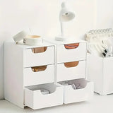 Desk Organizer 3-Tier Plastic Divider Box – Chic Space Management - WHITE