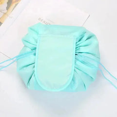 Chic mint green waterproof drawstring makeup organizer bag