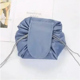 Chic Cosmetic Bag Waterproof Drawstring Makeup Organizer for Travel - Dark gray