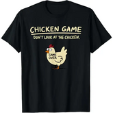 Funny Chicken Graphic T-Shirt – “Don’t Look at the Chicken” Unisex Casual Cotton Tee