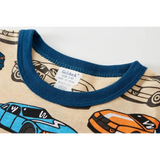 100% Cotton Kids Pajama Set – Cartoon Car Sleepwear for Boys 1-8 Years