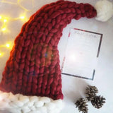 Christmas Plush Hat With Pompom Cute Winter Hat For Women Men Child - Claret / Adult - Winter Hat