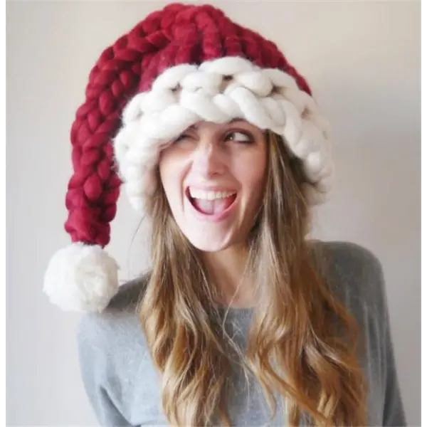 Christmas Plush Hat With Pompom Cute Winter Hat For Women Men Child - Winter Hat