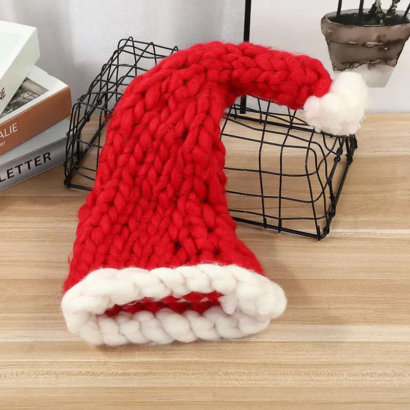 Christmas Plush Hat With Pompom Cute Winter Hat For Women Men Child - Scarlet / Adult - Winter Hat