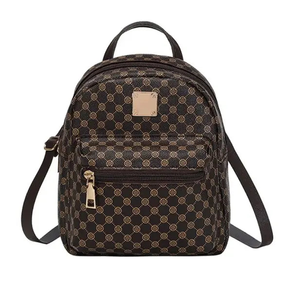 Classic Women Backpack PU Leather Fashion School Bags Female - China Mainland / Pink