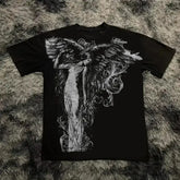 Y2K Gothic Style Oversized T Shirt Cotton Blend Street Aesthetic - 1 / XXXL