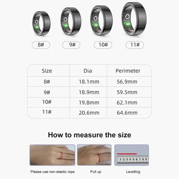 COLMI R02 Smart Titanium Health Monitoring Ring for Advanced Wellness