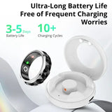 COLMI R11 Ceramic Smart Ring for Men Fidget Spinner Anxiety Relieve Ring with Charging Case Health Monitor 5ATM