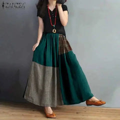 Colorful Patchwork Summer Maxi Skirt for Perfect Boho Style - Himpall