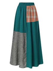 Colorful Patchwork Summer Maxi Skirt for Perfect Boho Style - Himpall