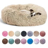 Comfortable Coral Fleece Round Pet Bed for Your Furry Friend
