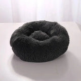 Comfortable Coral Fleece Round Pet Bed for Your Furry Friend - Dark Grey / 40CM