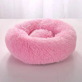 Comfortable Coral Fleece Round Pet Bed for Your Furry Friend - Pink / 70CM