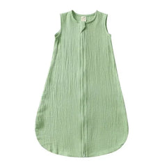 Comfortable Cotton Linen Baby Sleeping Bag in Linen Vest Style - Himpall