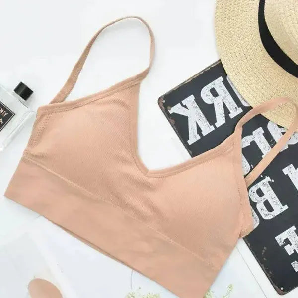 Comfortable Seamless Camisole for Everyday Wear Women’s Crop Top - SKIN / 40-55 kg