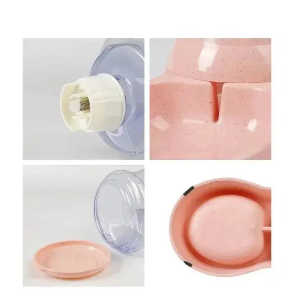 Convenient Hydration Dog Feeder with Plastic Water Bottle