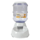 Convenient Hydration Dog Feeder with Plastic Water Bottle - Feeder Gray