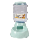 Convenient Hydration Dog Feeder with Plastic Water Bottle - Feeder Green